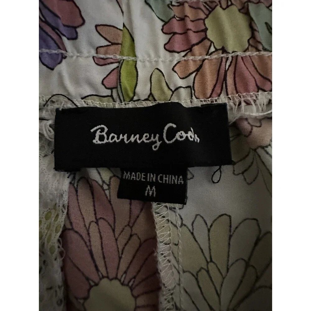 Barney Cools Mens Swim Shorts Medium Trunks Pink Floral Tropical‎ Beach Vacation